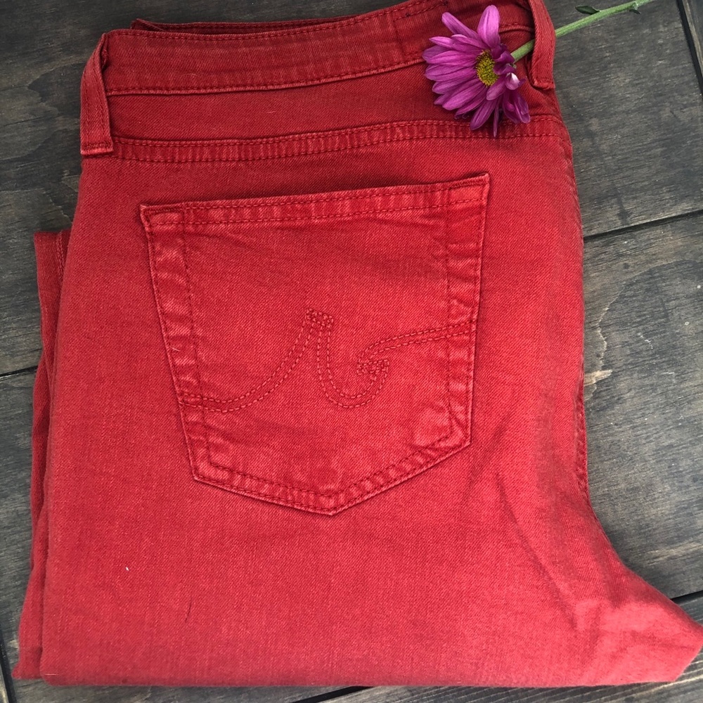 AG The Stevie Ankle Jean in RARE RUST color